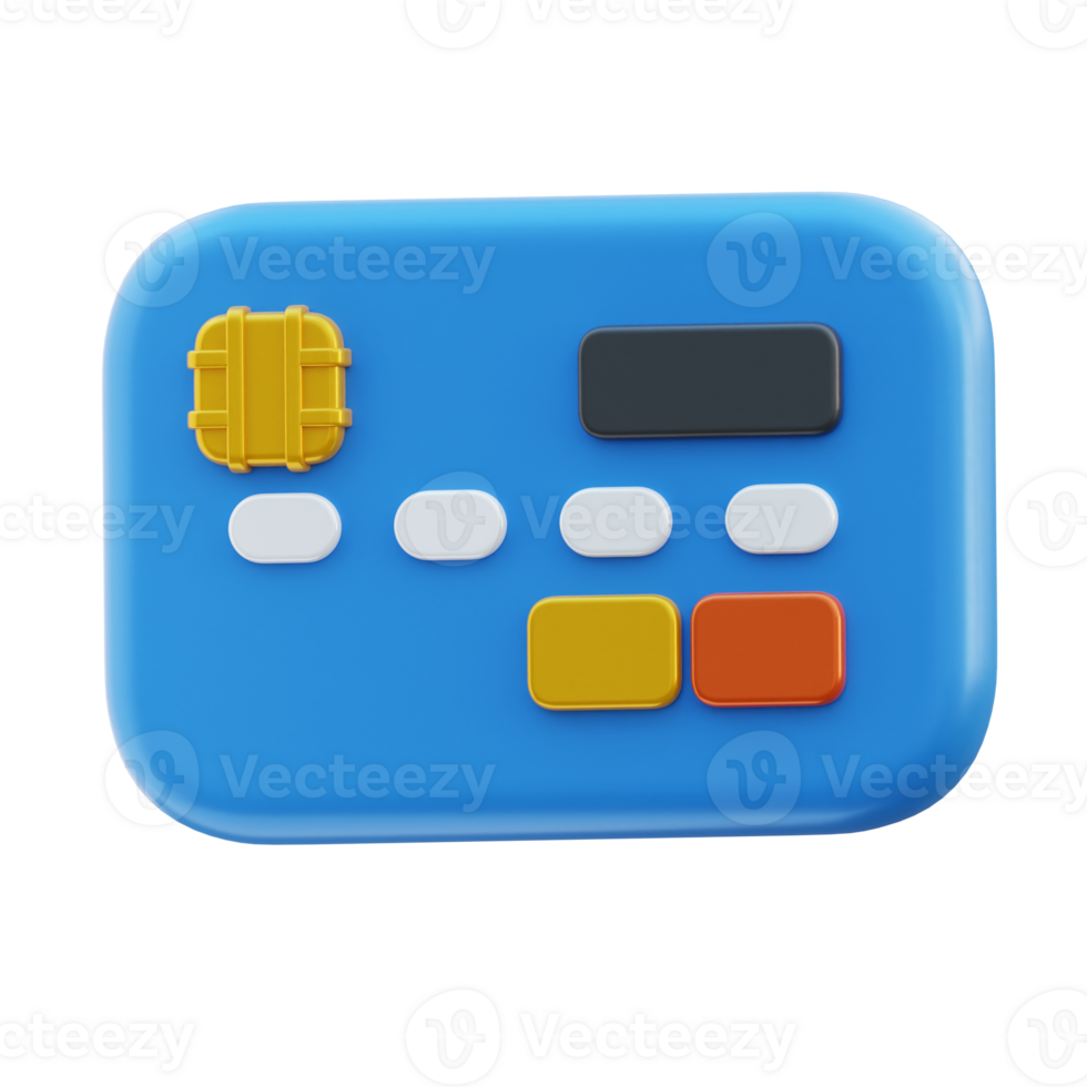 3D Business Debit Card Illustration Design png