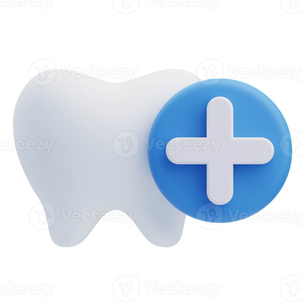 3D Dental Health Care Icon Plus Sign png