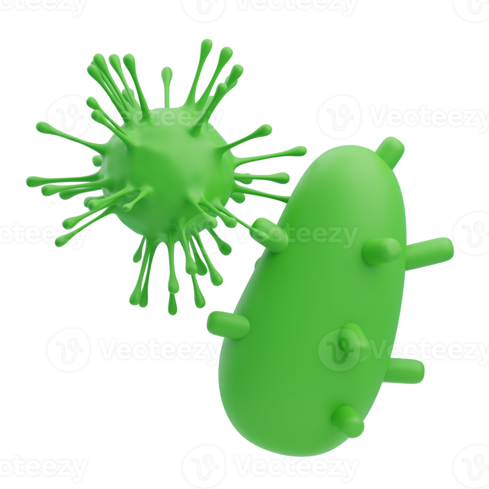 3D Virus and Bacteria Visualization for Healthcare png
