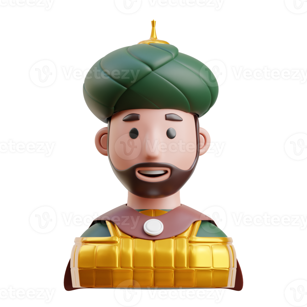 Emirates Traditional Attire Man 3D Render png