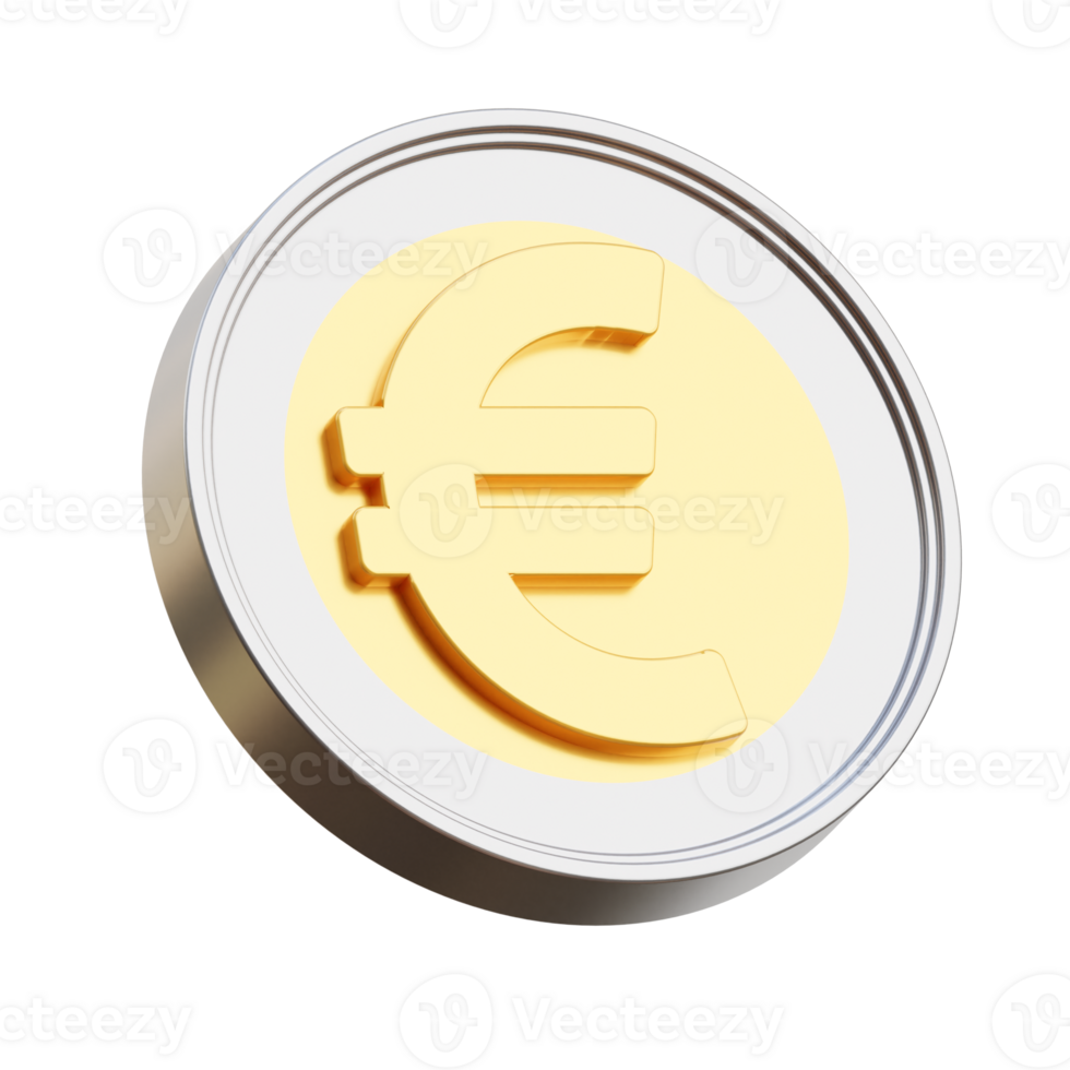 3D Euro Coin Netherlands Currency Design png