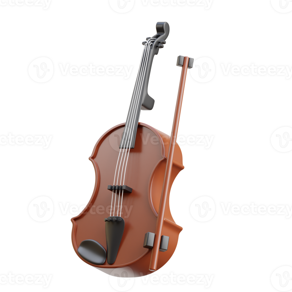 3D Dutch Classical Violin Render png