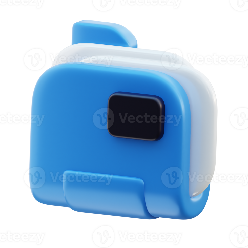 3D Blue File Folder Illustration png