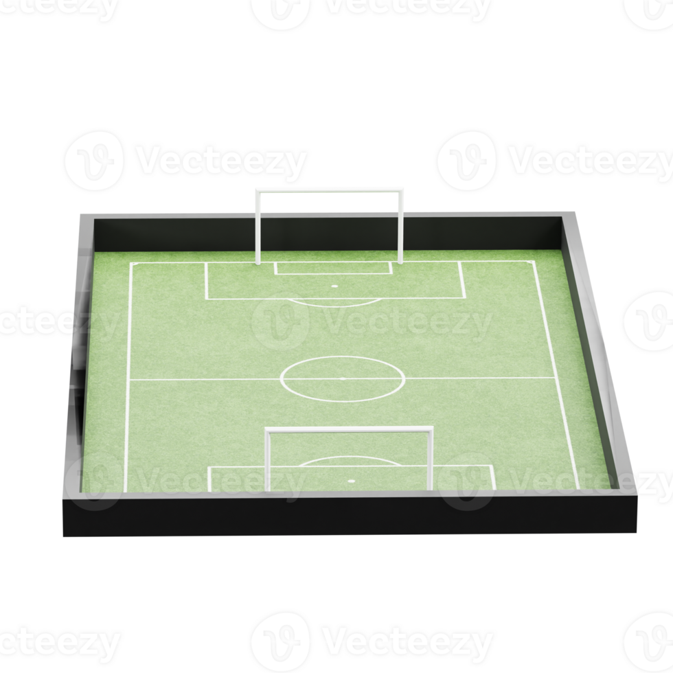 3D Brazilian Football Field Model Rendering png