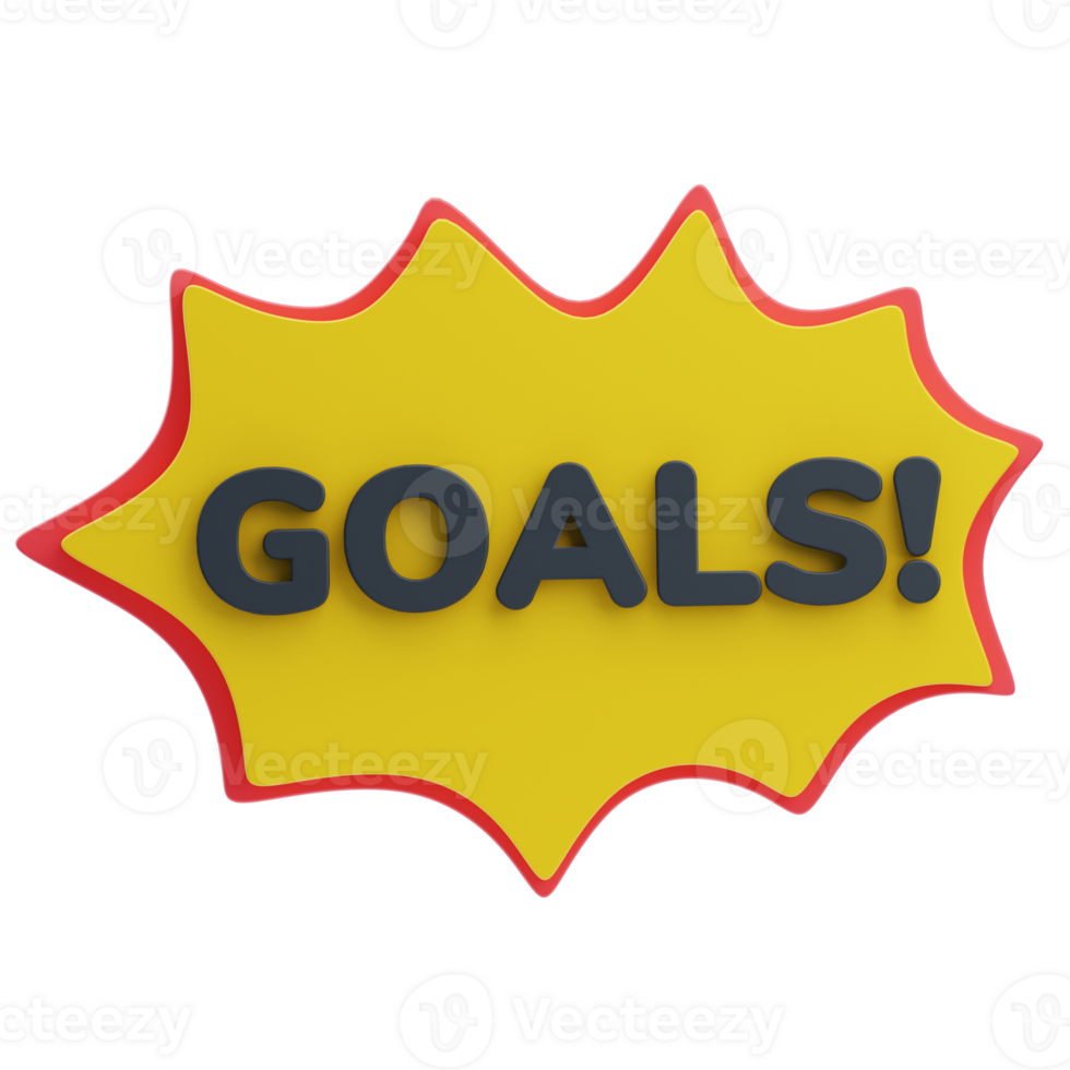 3D Football Goals Celebration Sign Icon png