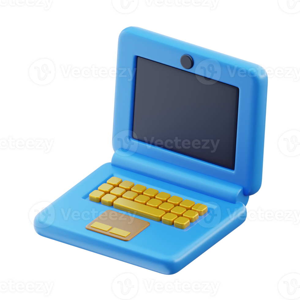3D Business Laptop Model For Presentations png