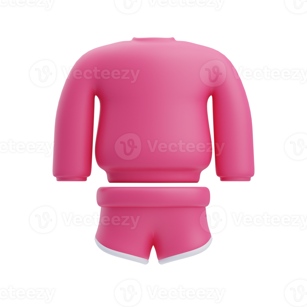 3D Pink Athletic Sweatsuit Outfit png
