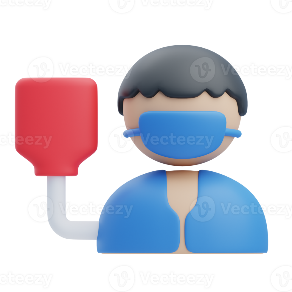 3D Blood Transfusion Patients Illustration png
