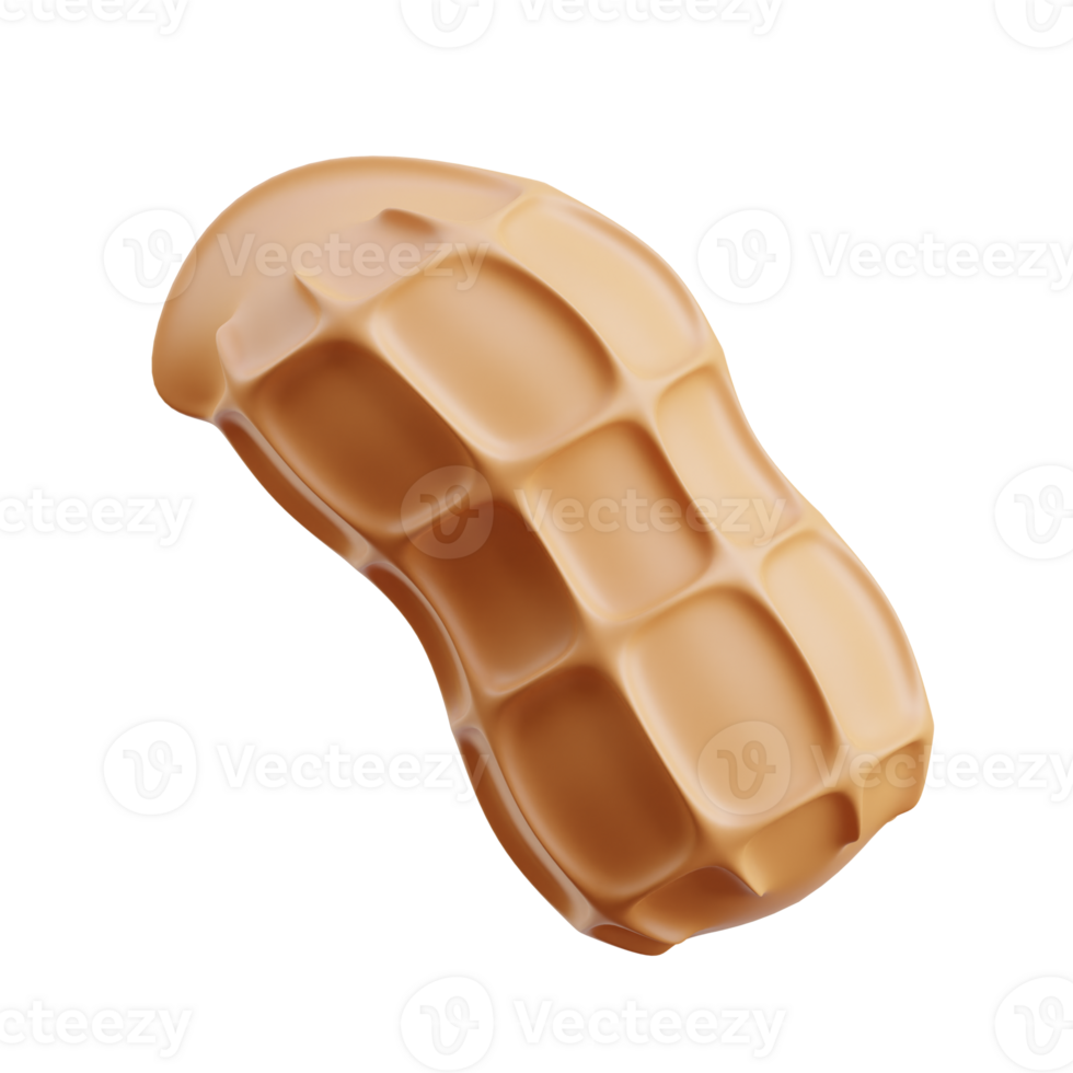 3D Peanut With Its Shell png