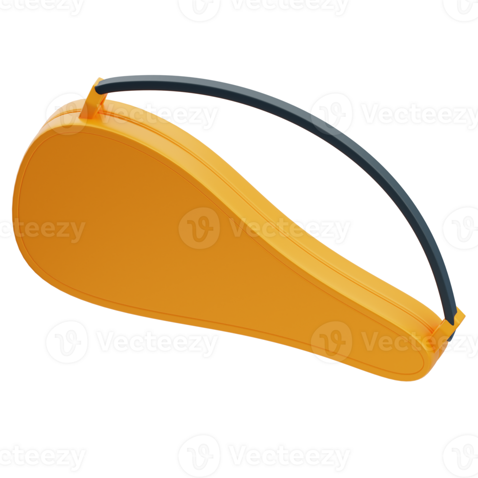 3D Orange Badminton Racket Carrying Case png
