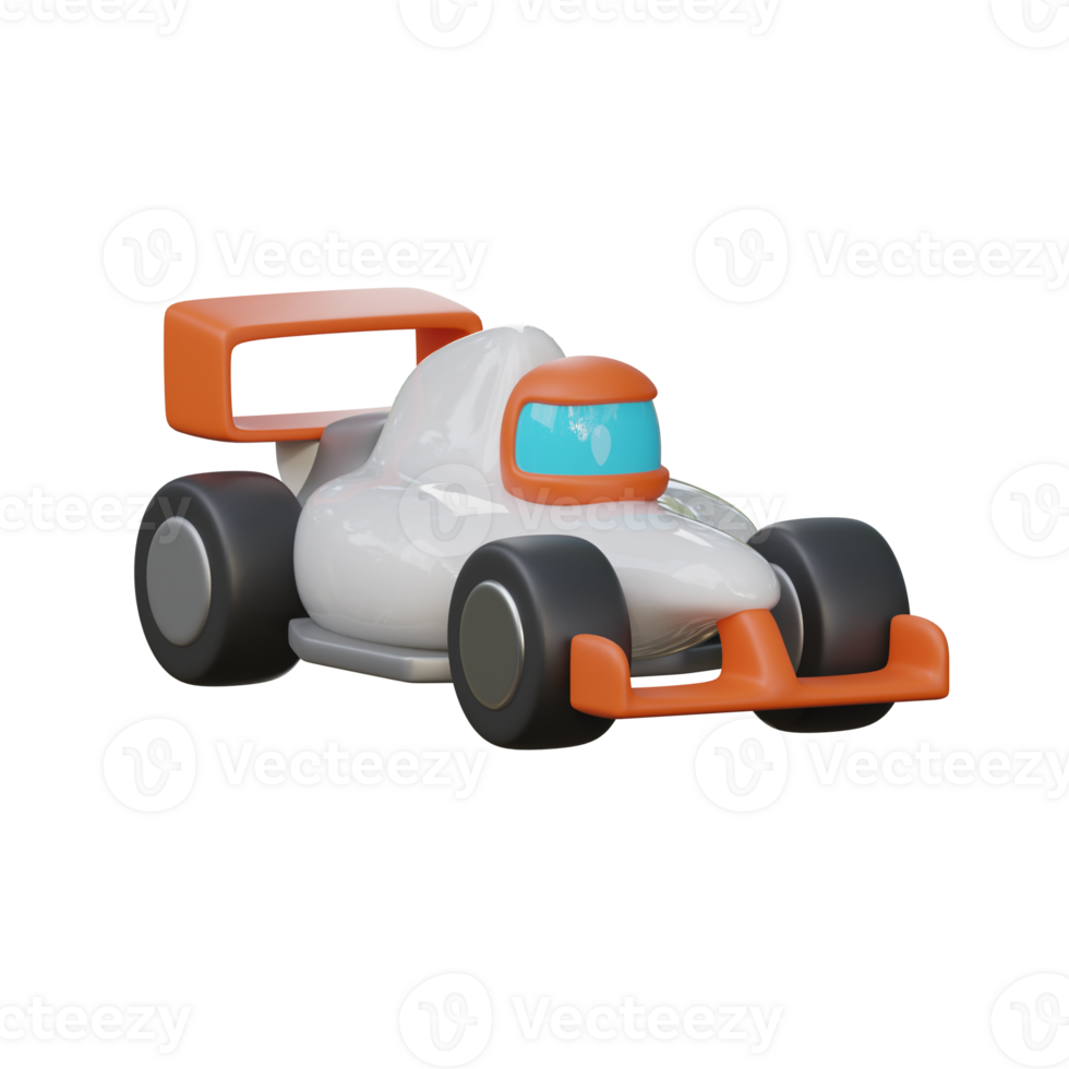 3D Modern Race Car Illustration png
