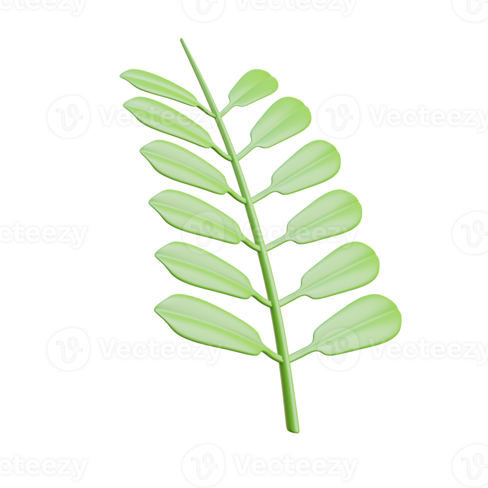 Netherlands Rowan Tree Leaf 3D Illustration png