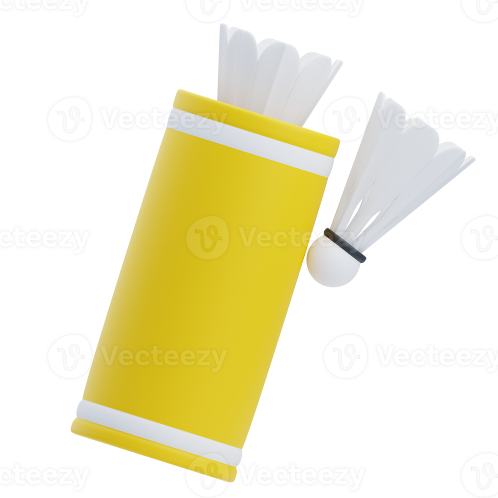 3D Badminton Shuttlecock Tube Case png