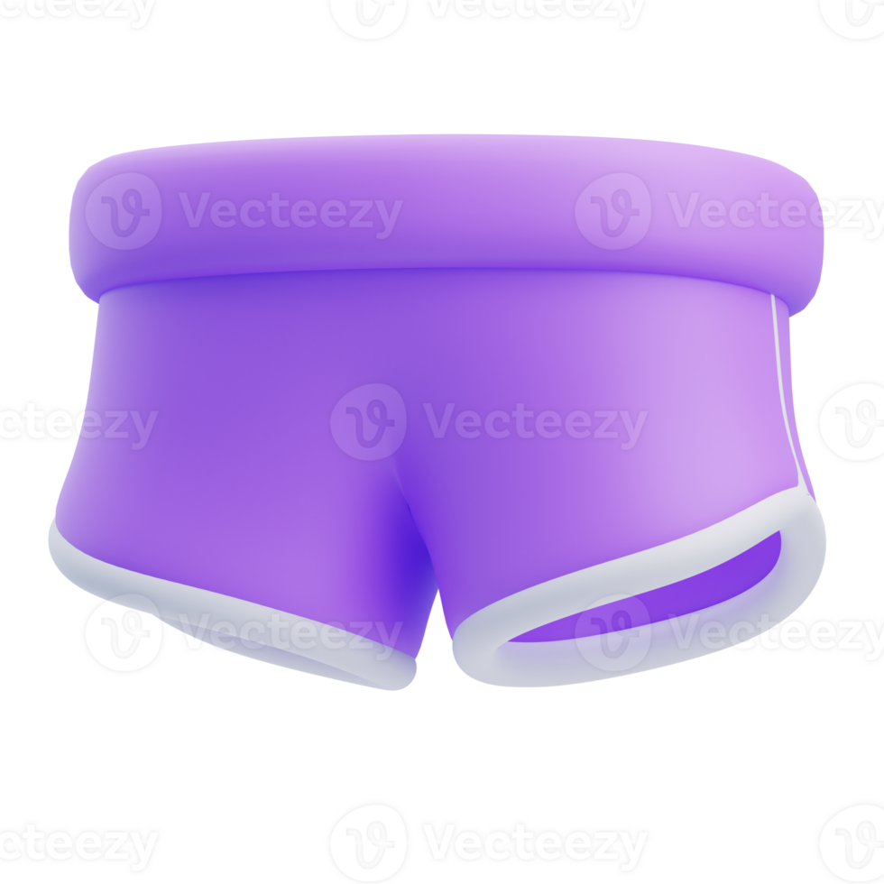 3D Purple Athletic Fashion Shorts png