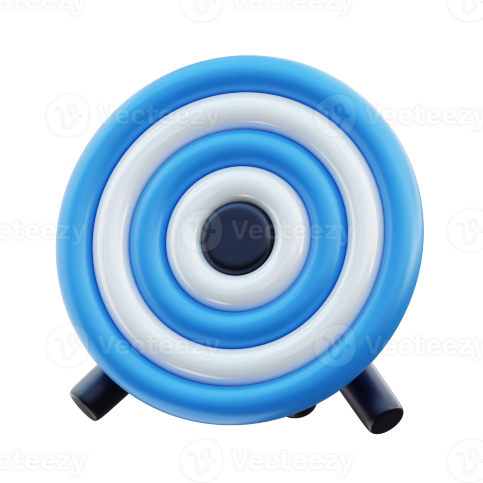 3D Business Strategy Target Objective Icon png