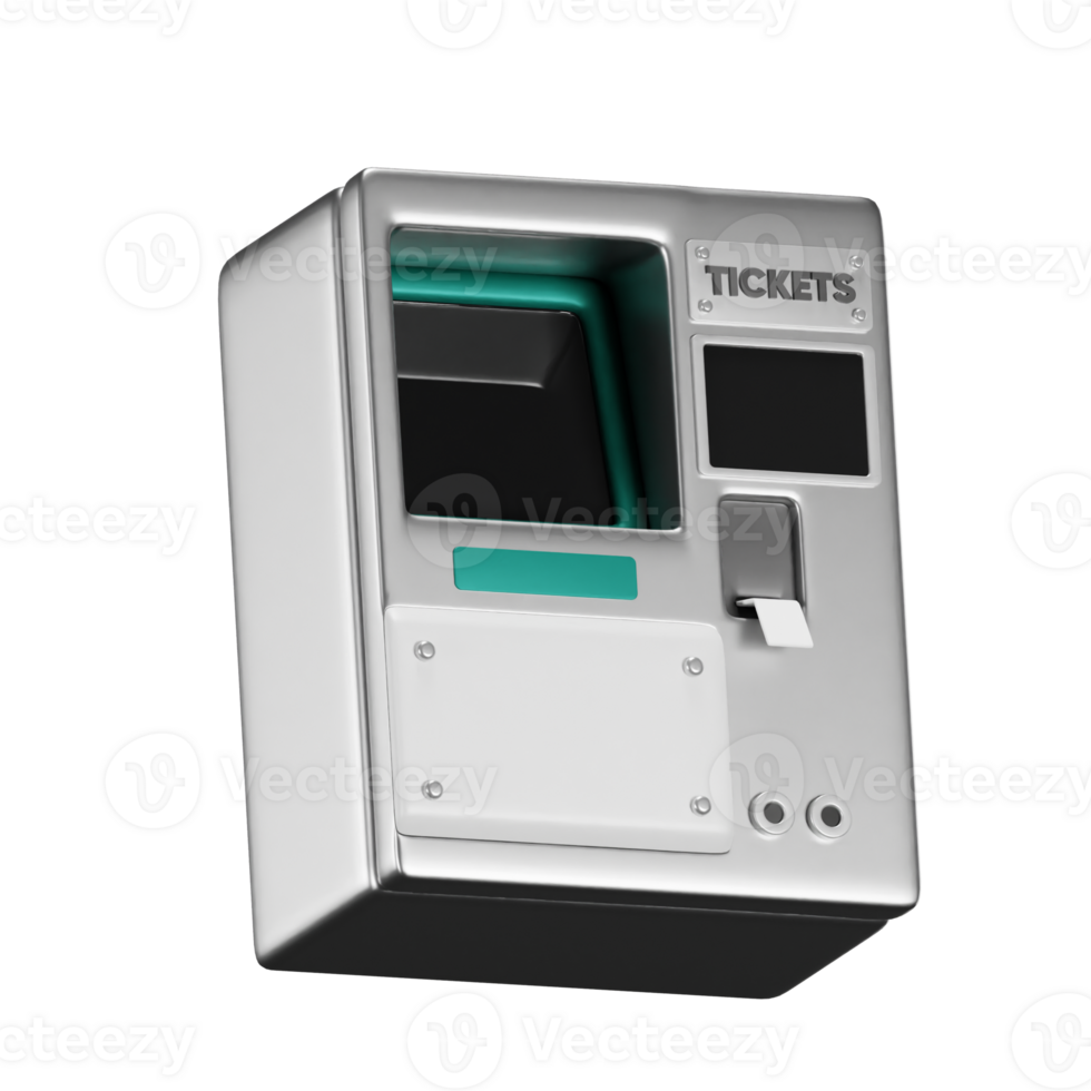 3D Train Ticket Vending Machine Model png