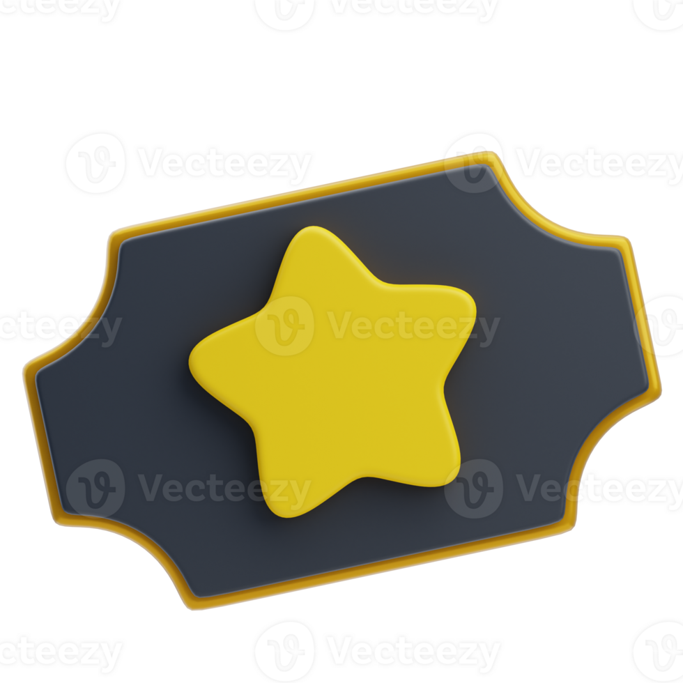 3D Star Event Ticket Icon Entertainment png
