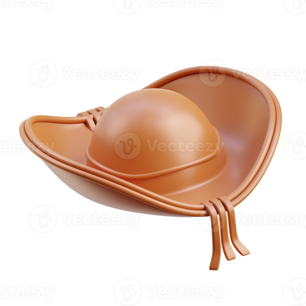 Traditional Leather Hat 3D Model Design png