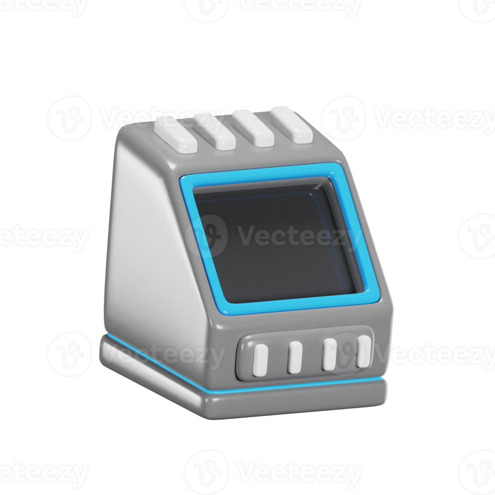 3D Train Ticket NFC Scanner Terminal png