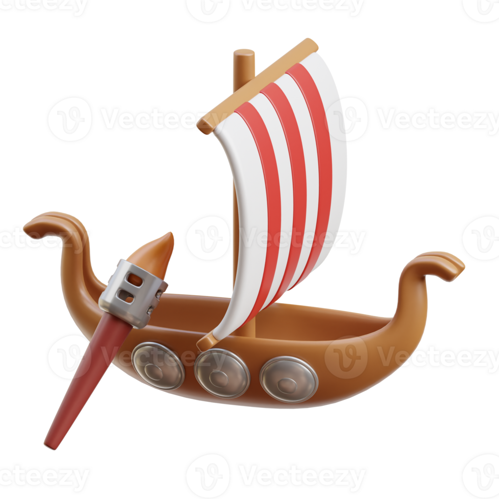 3D Viking Ship Model For Scottish Festivals png