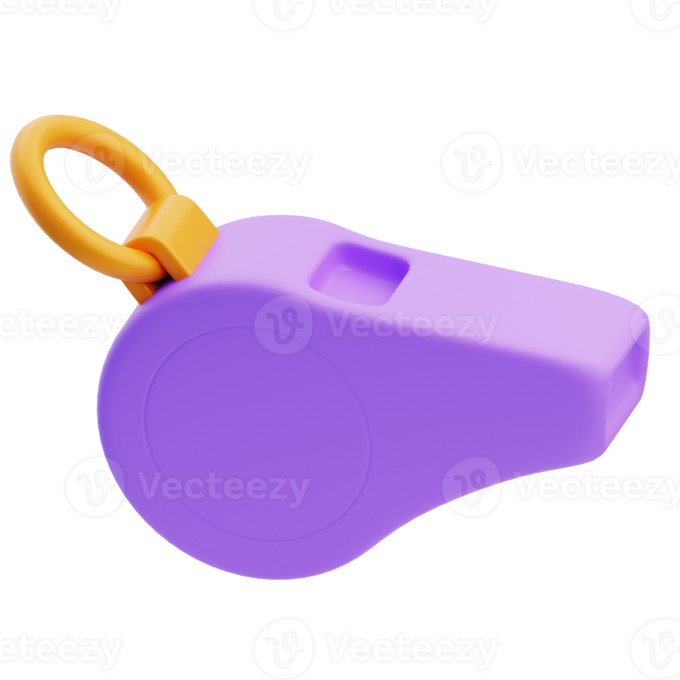 3D Modern Badminton Referee Whistle png