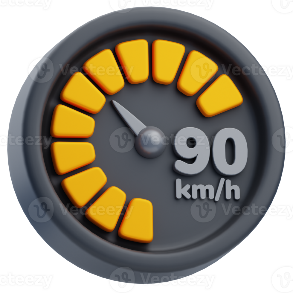 3D Car Garage Speedometer Dashboard Display png