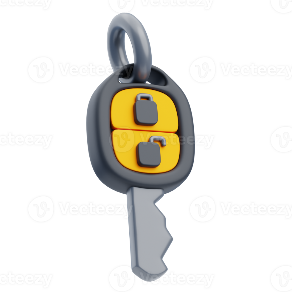 3D Car Key Illustration For Garage Usage png