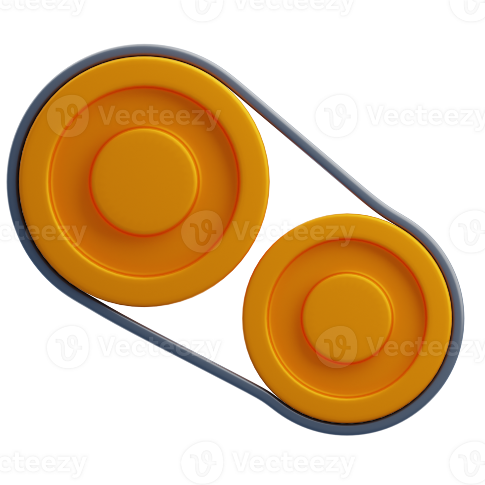 3D Car Engine Belt Mechanism Design png