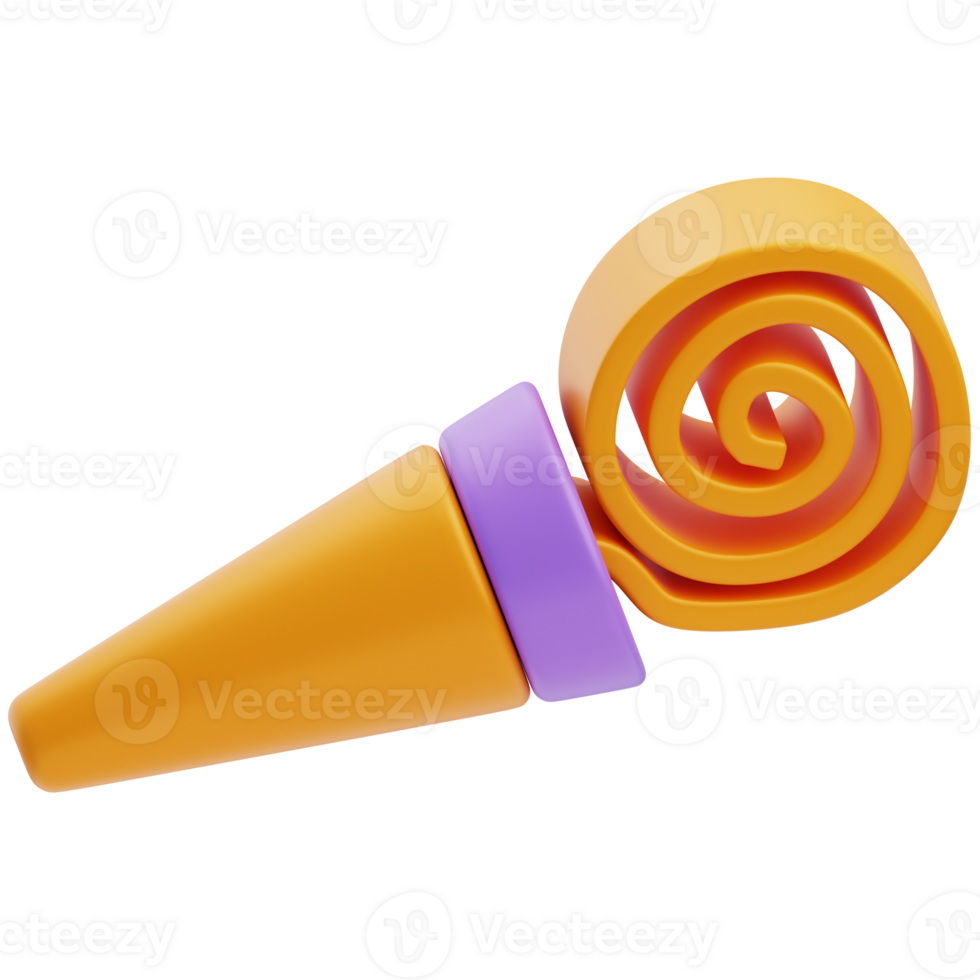 3D Carnival Party Blower Celebration Toy png