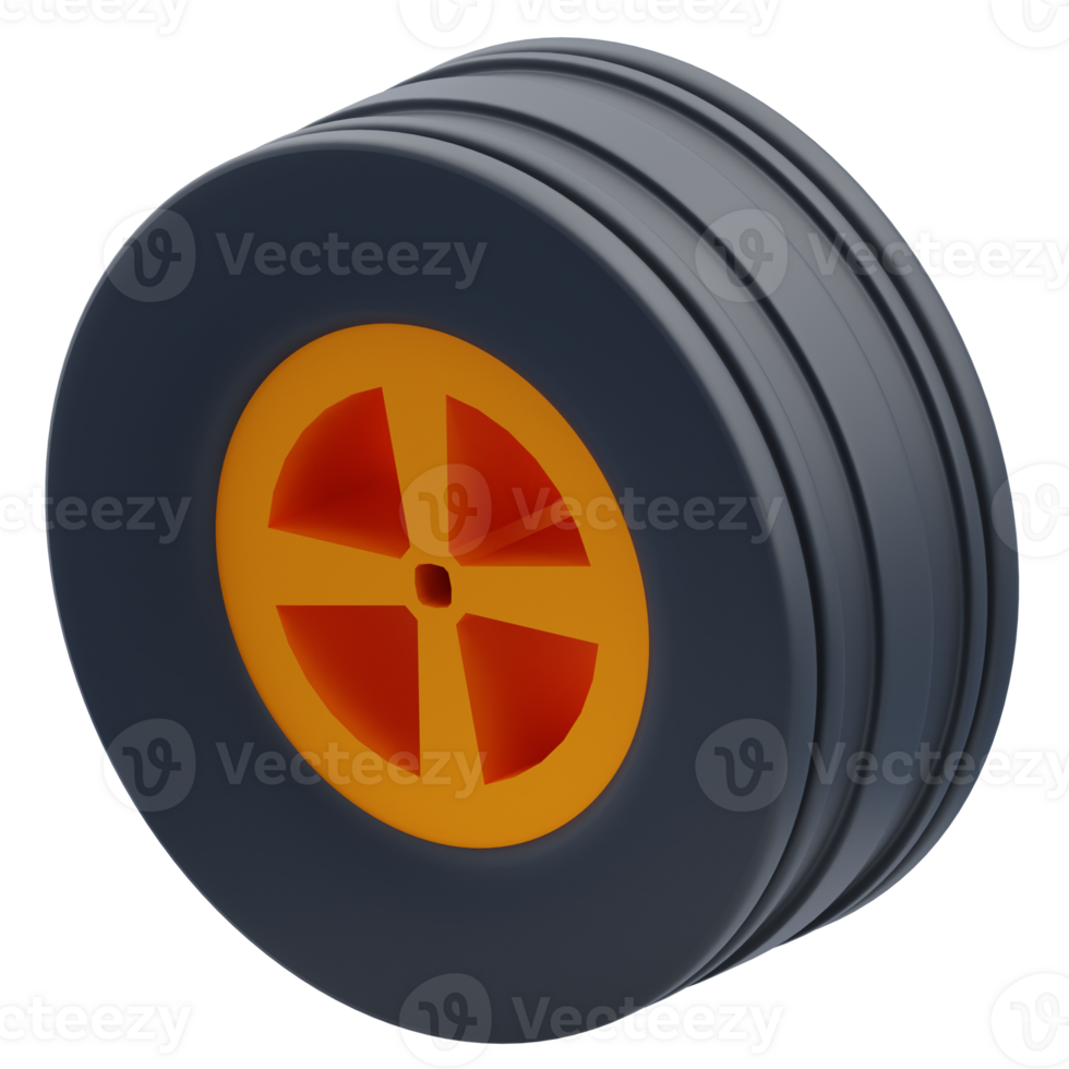 3D Car Garage Wheel Visual Representation png