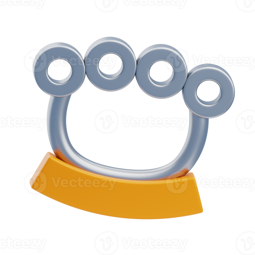 3D Martial Arts Training Brass Knuckles png