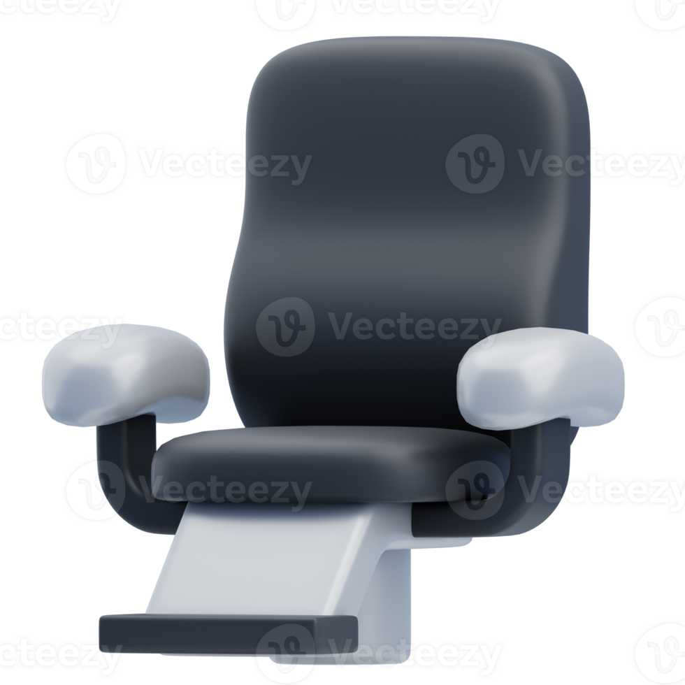 3D Modern Barber Shop Chair Illustration png
