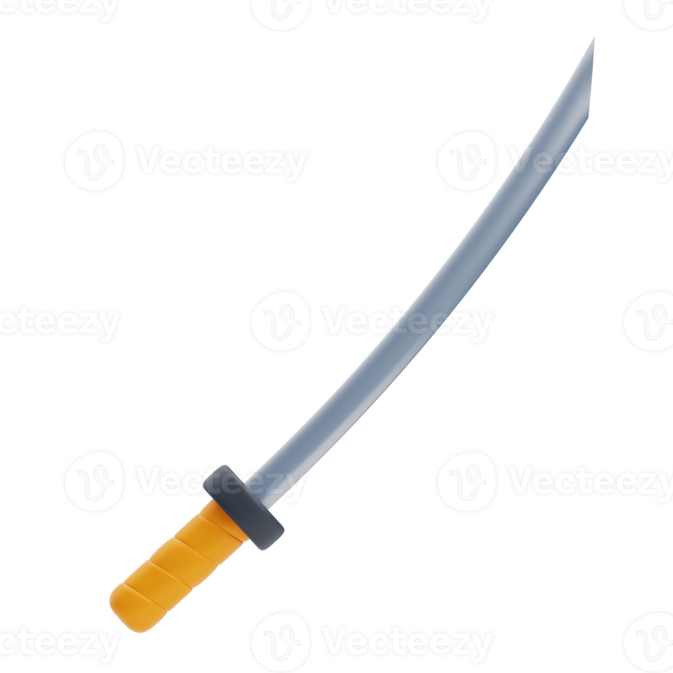 3D Katana Sword Martial Arts Weapon png