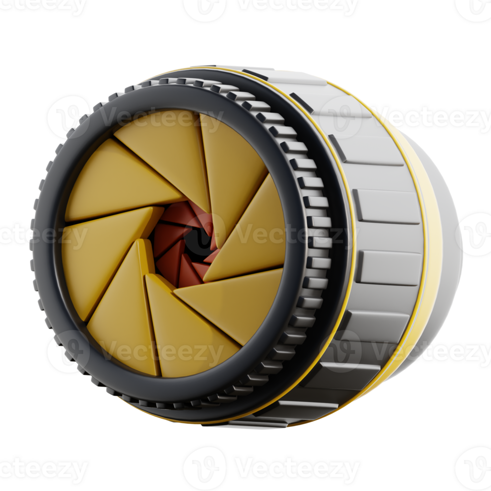 3D Camera Shutter Aperture Close-Up png