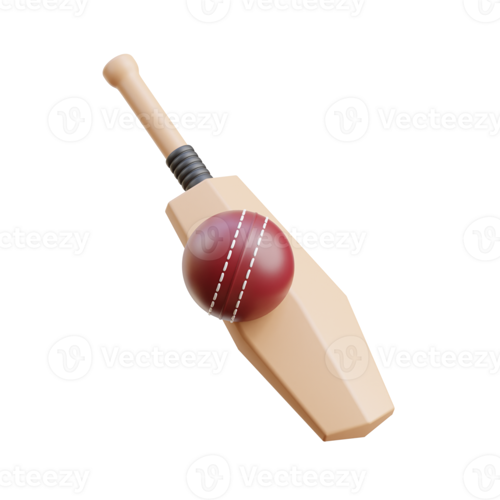 3D Cricket Bat And Ball United Kingdom png
