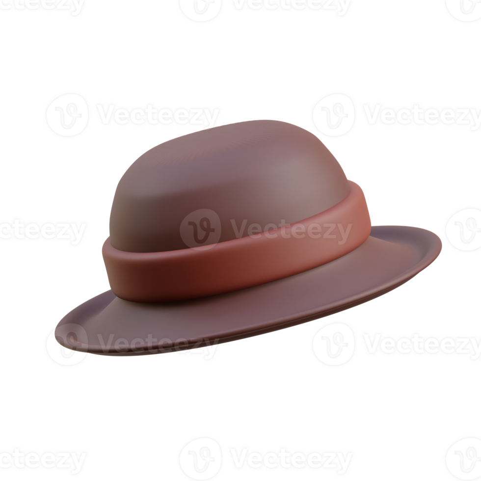3D Detective Hat Model British Theme png