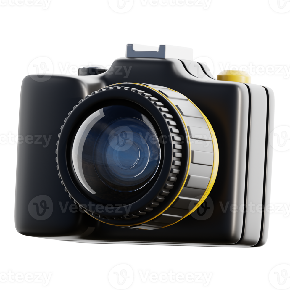 3D Digital DSLR Camera Photography Model png