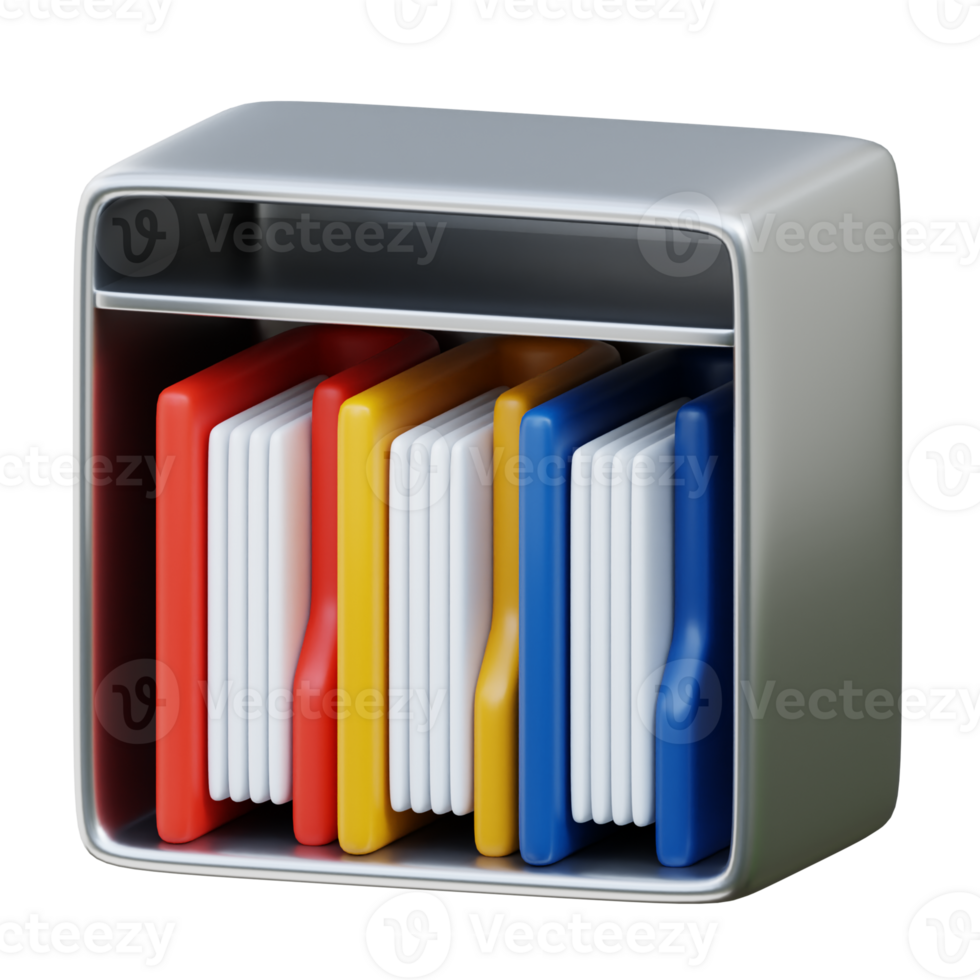 Organized 3D File Cabinet for Business Use png