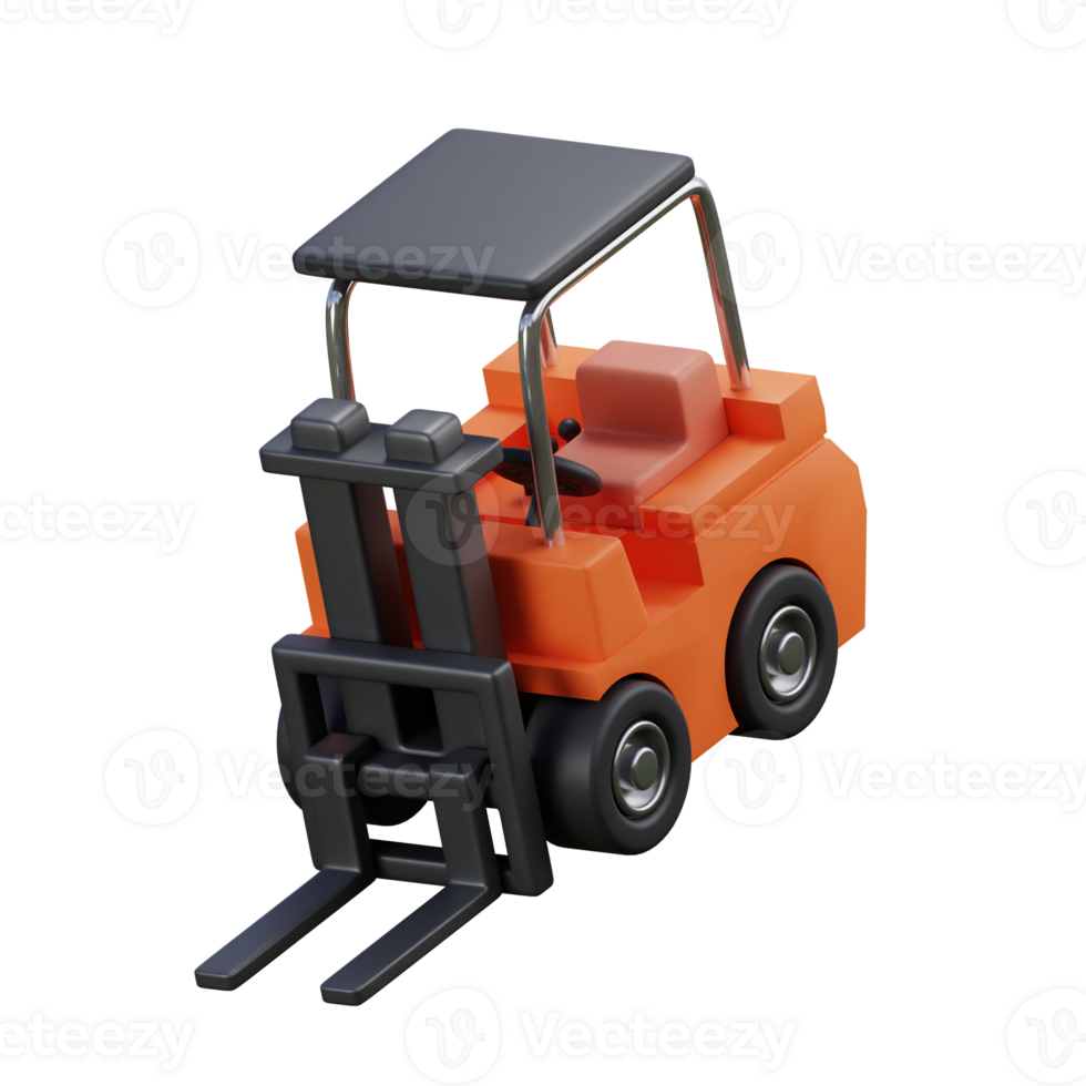 3D Forklift Model for Warehouse Operations png
