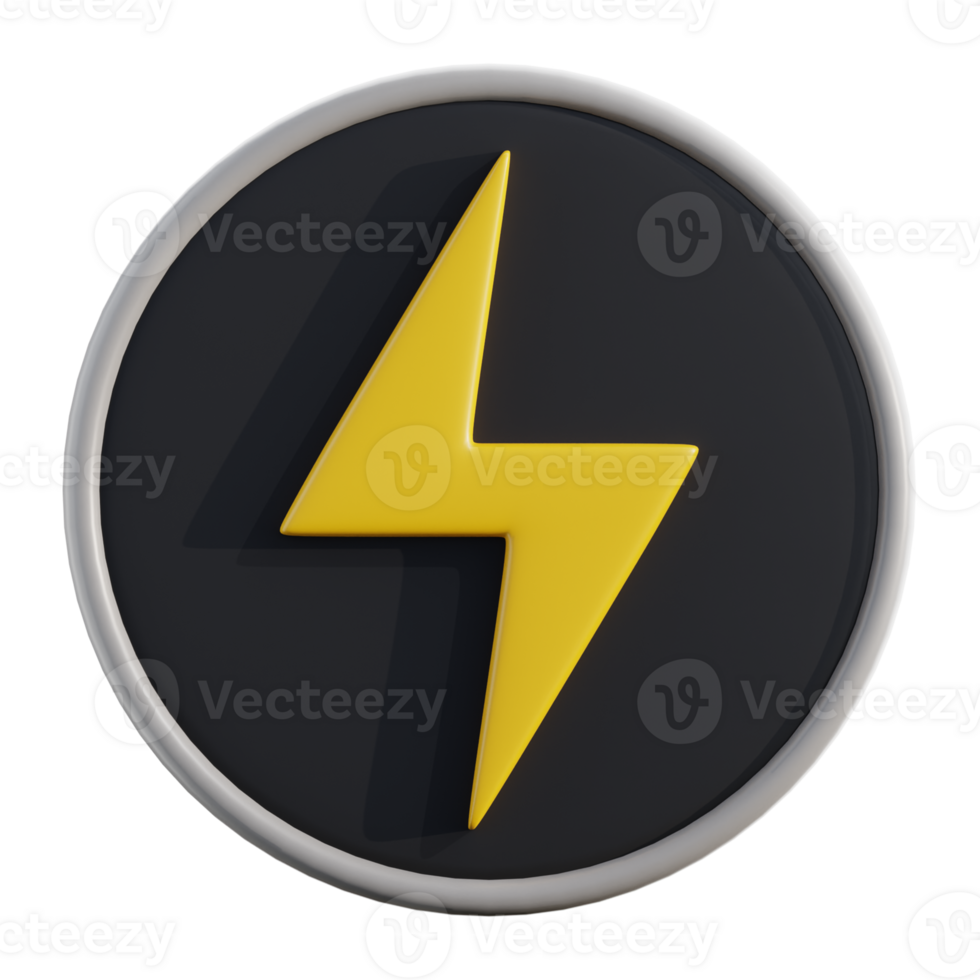 3D Instant Flash Button Icon png