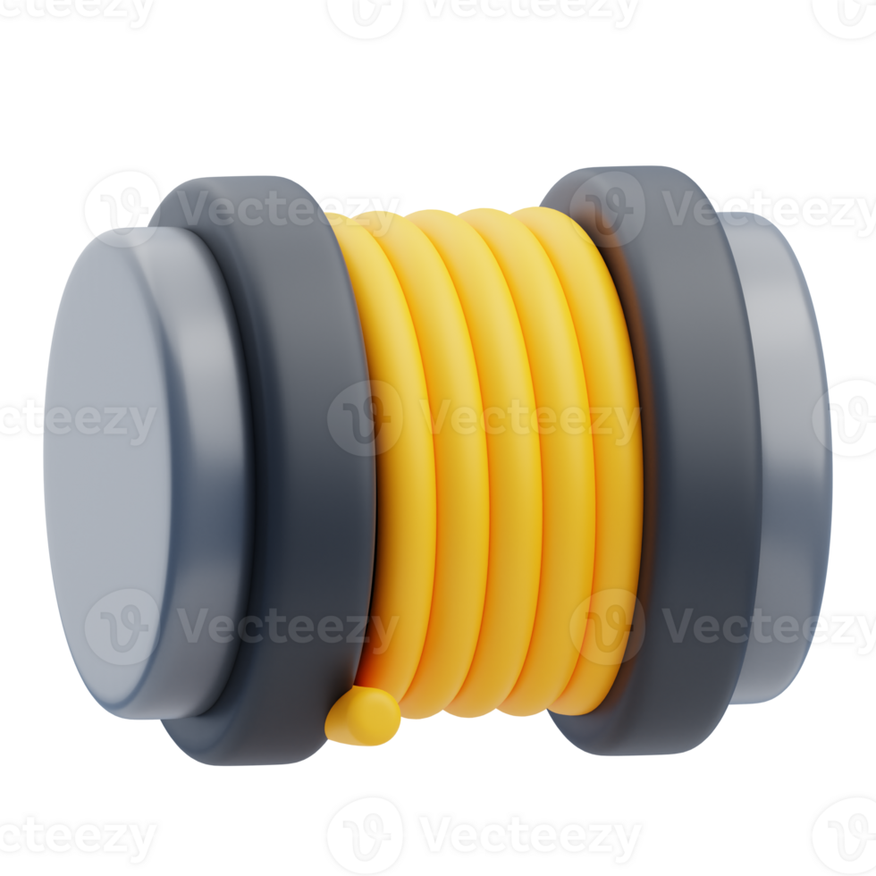 3D Electric Induction Coil Wire Spool png