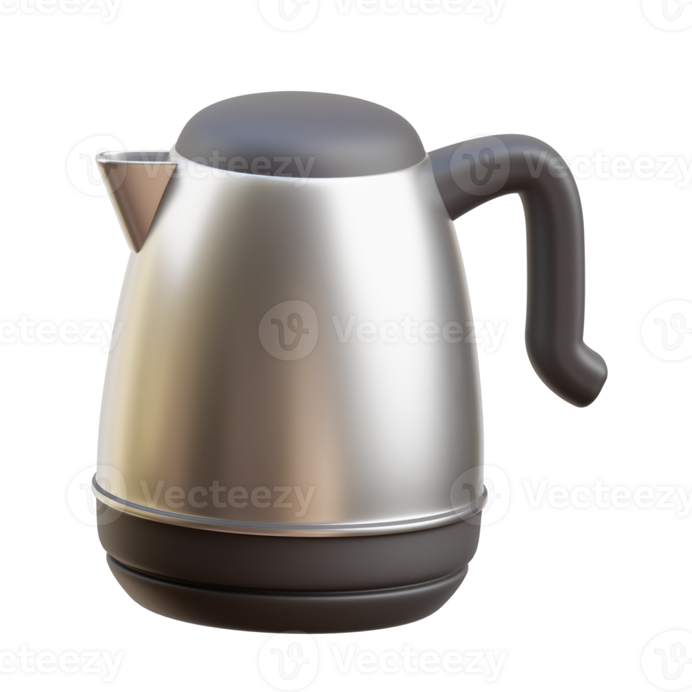 3D Modern Stainless Steel Electric Kettle United Kingdom png