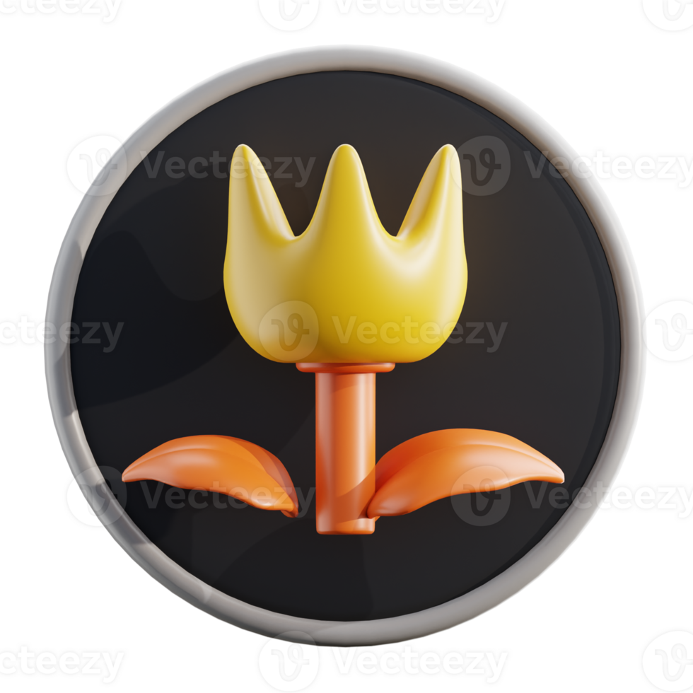 3D Flower Macro Photography Mode Icon Design png