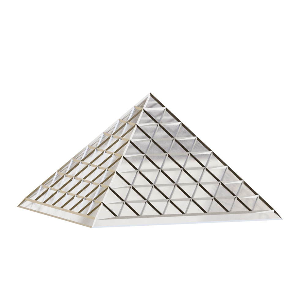 3D Modern Pyramid Structure In France png