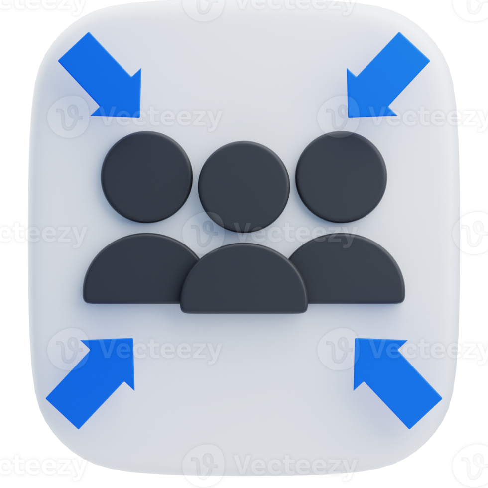 3D Group Meeting Point Icon For Immigrants png