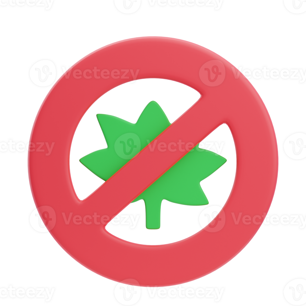 No Illegal Substances Sign 3D Model png