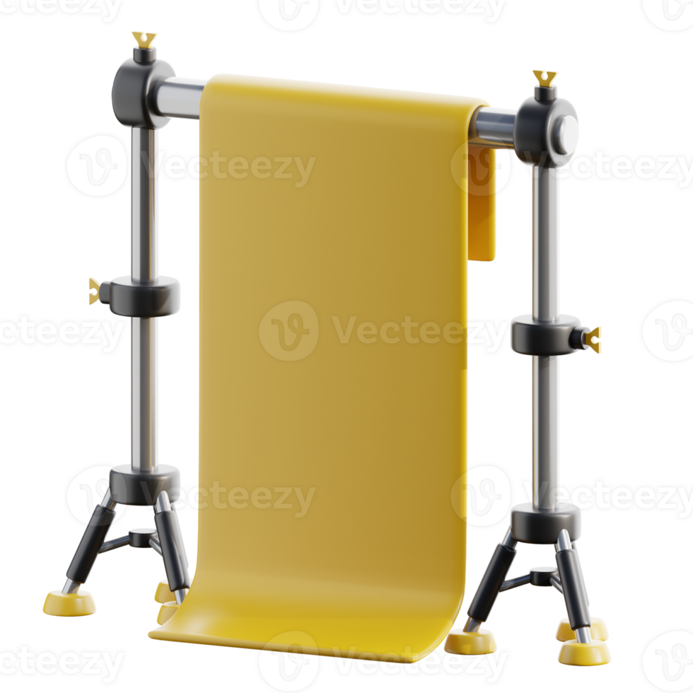 3D Photography Studio Yellow Paper Background Roll png