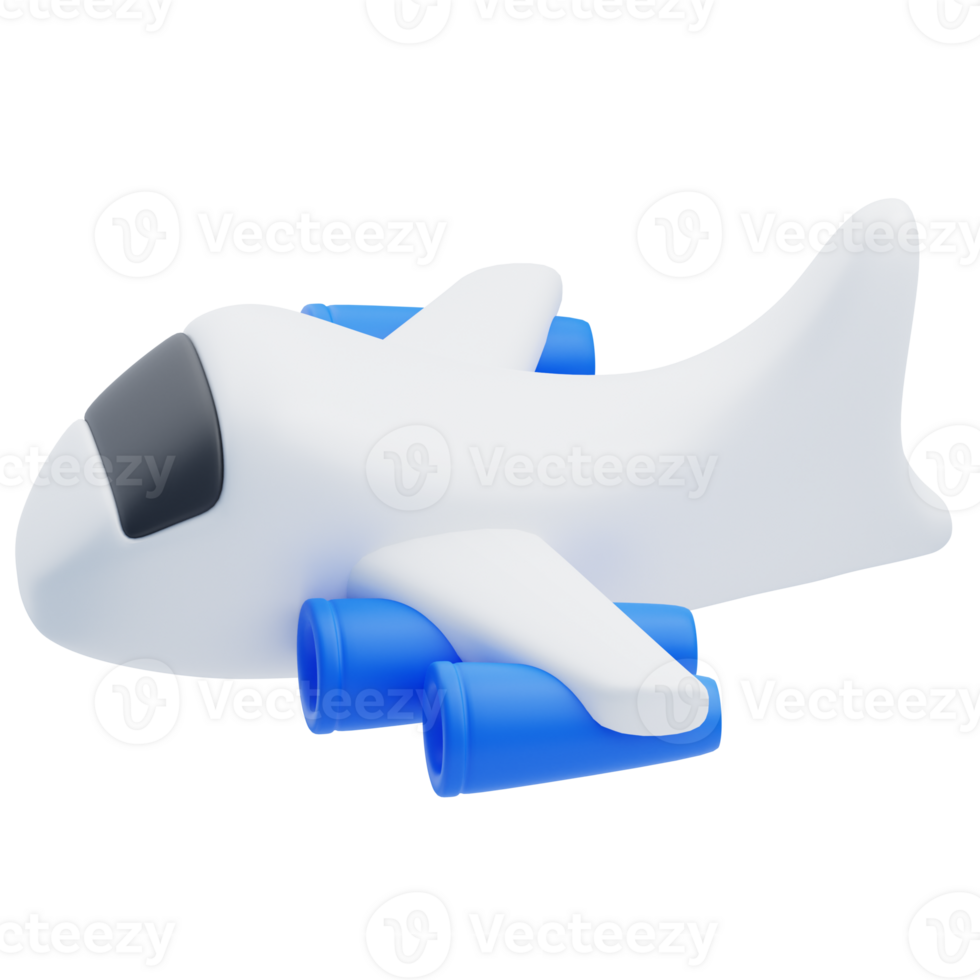 3D Airplane Model Ideal For Aviation Illustrations png