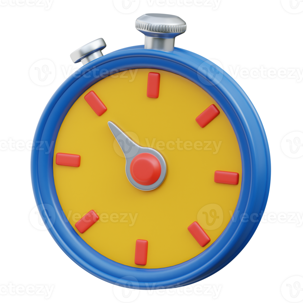 3D Stopwatch for Business Time Management png