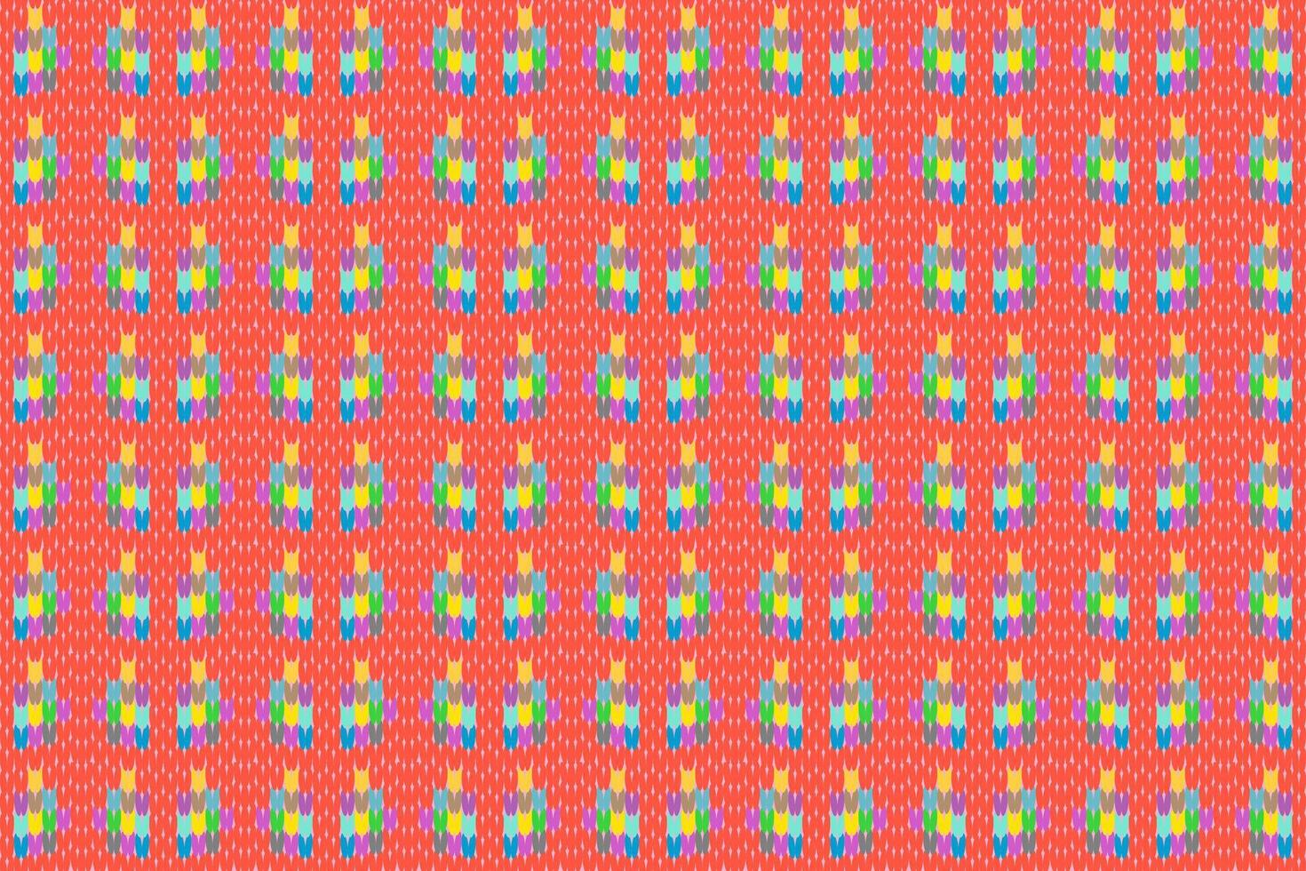 Knitting pattern striped from seamless geometric shape. vector